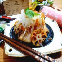 まるヰ醤油さんレシピぶりの梅餡掛け