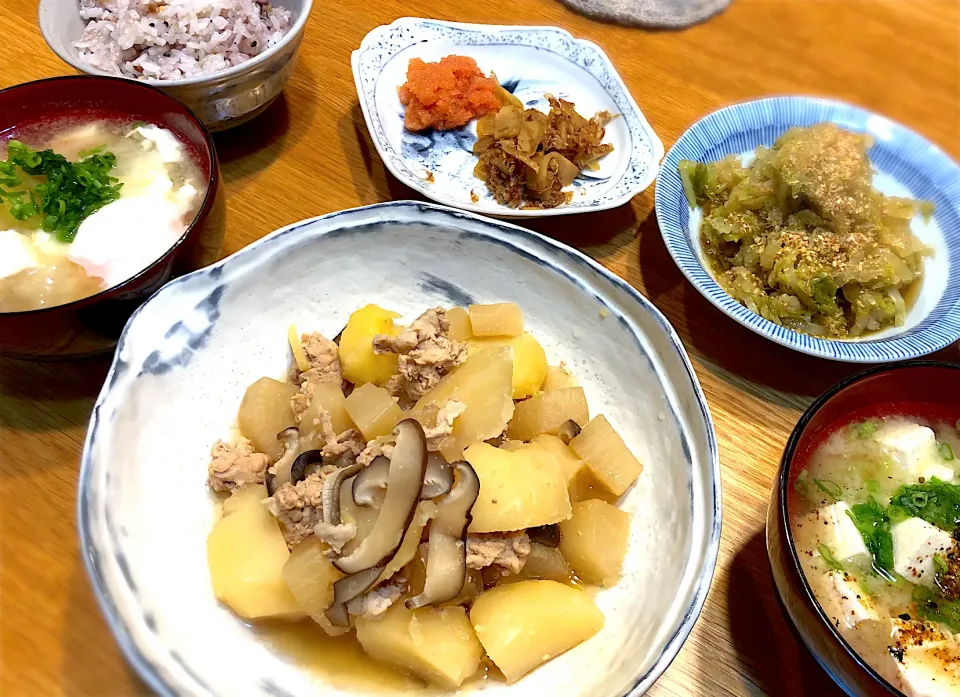 大根・じゃがいもと豚コマの煮物|じゅんさんさん