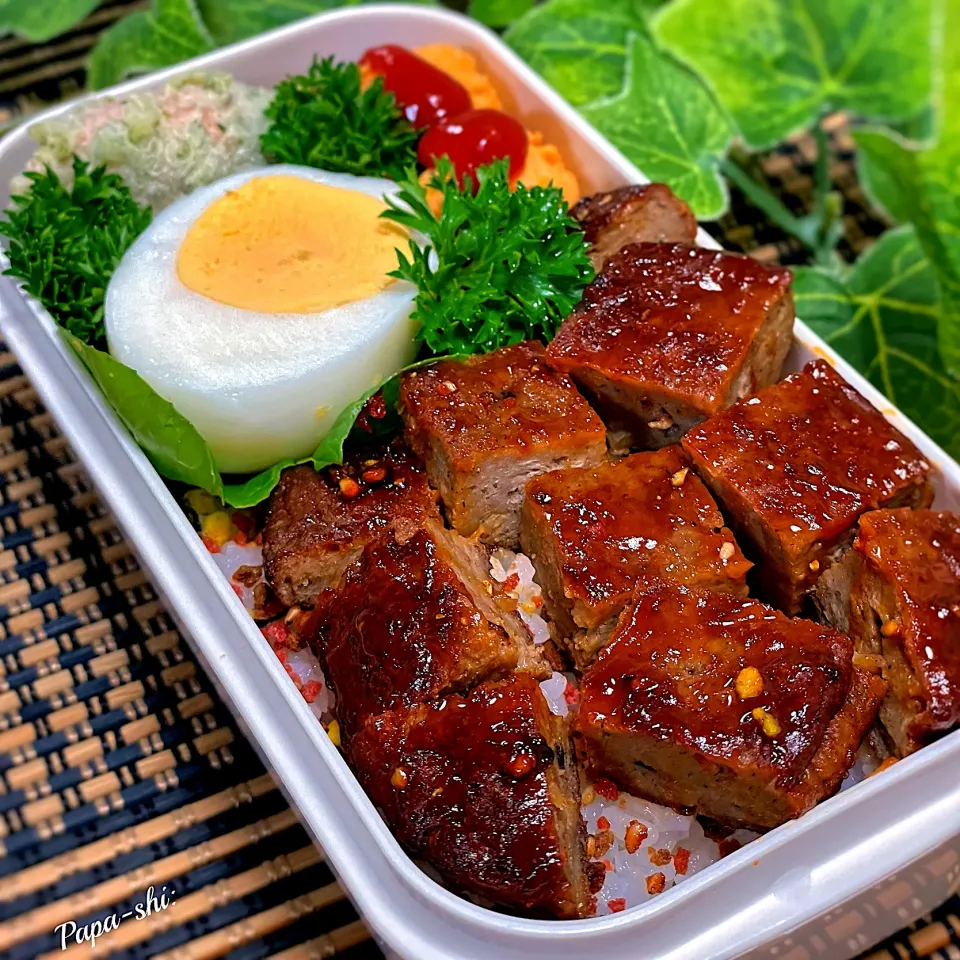 からあげビールさんの料理 マルシン乗っけ弁当😋|パパ氏さん