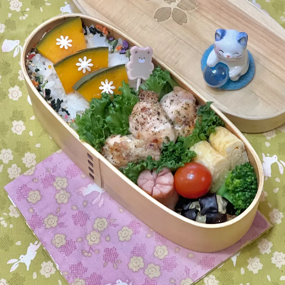 鶏モモハーブグリル☘️の💙ちゃんお弁当　11/21火|sweet homeさん