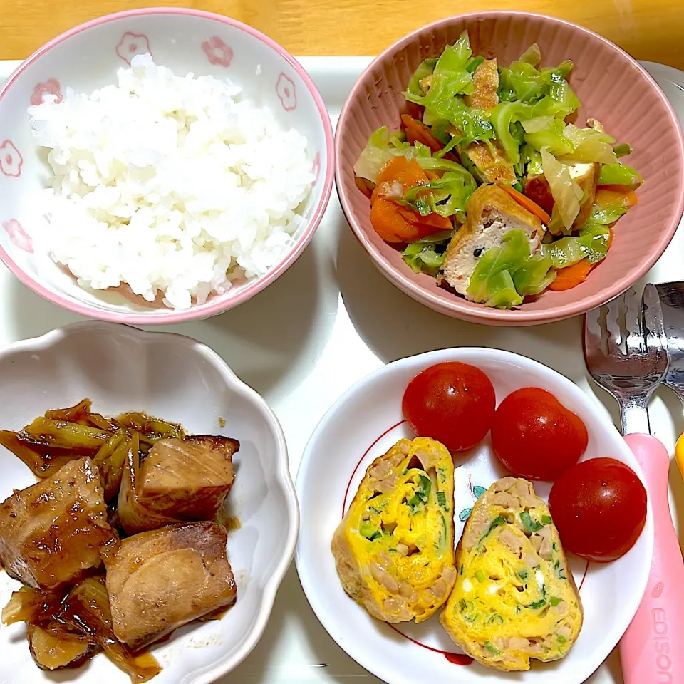 3歳児昼ご飯　#ブリの照り焼き|Kahoさん