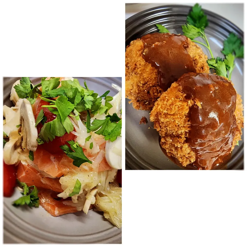 メンチカツ
チーズメンチ
サーモンのマリネ|南華彦さん