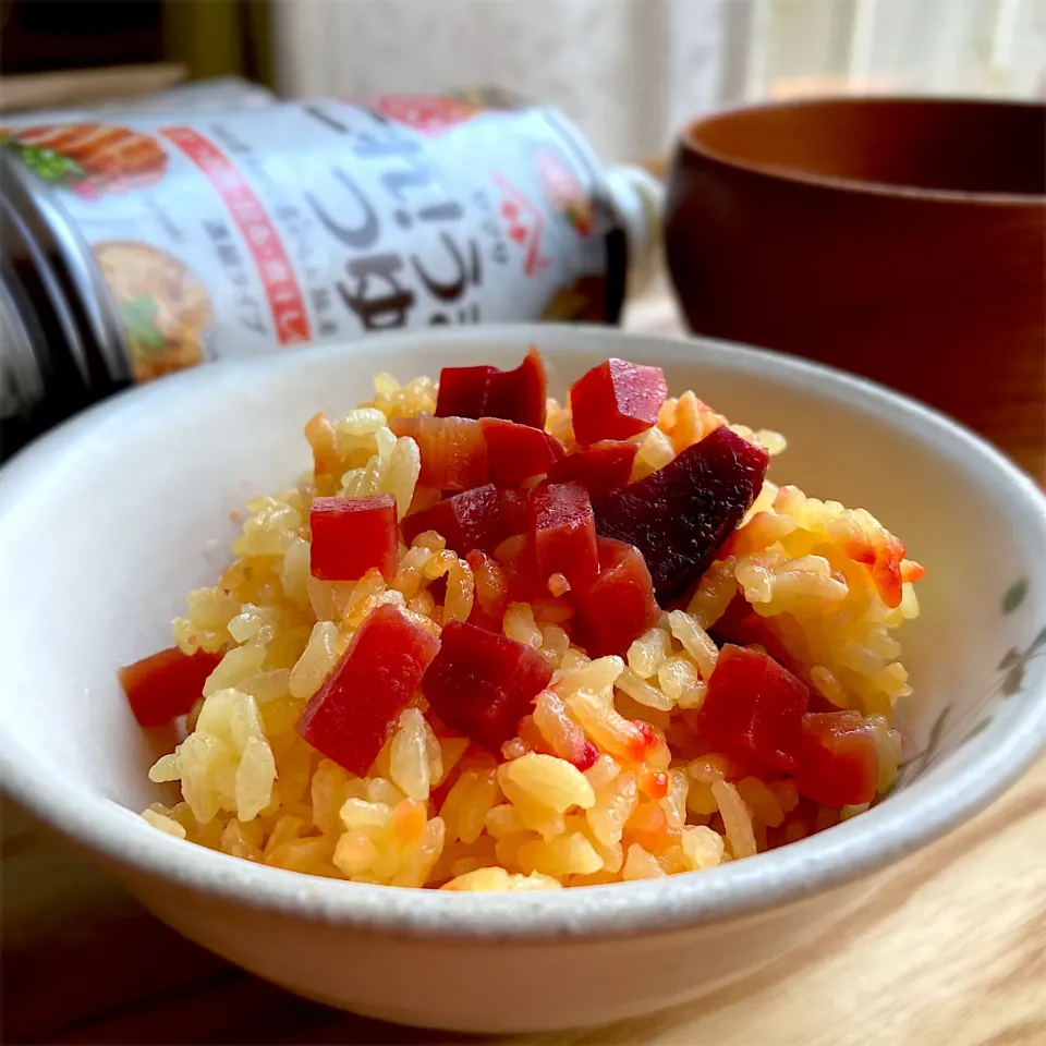 ビーツの炊き込みご飯|むぎこさん