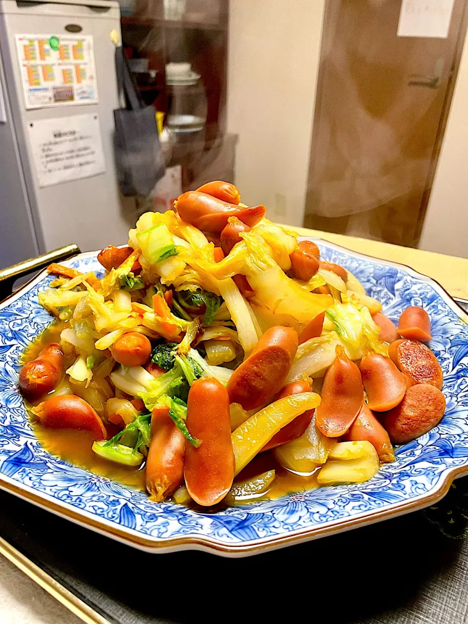 白菜ウィンナーの麺つゆカレー炒め|okeiko🎶さん