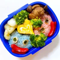 Snapdishの料理写真:☆ハギーワギー＆キシーミシーお弁当☆|ぁすかさん