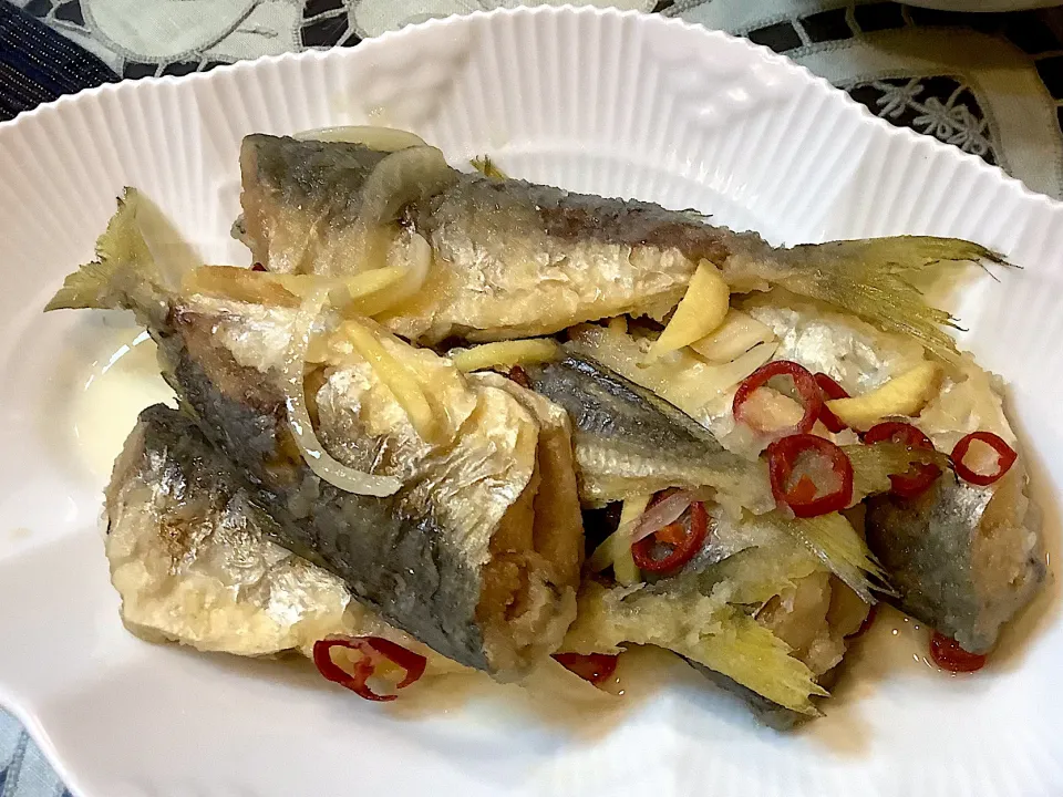 東京湾の鯵の南蛮漬け🐟😋|アライさんさん