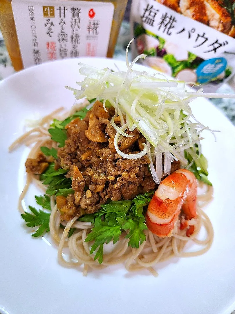 🔷牡蠣の日㊗️更科蕎麦de美虎の肉味噌ジャージャー麺🔷|@きなこさん