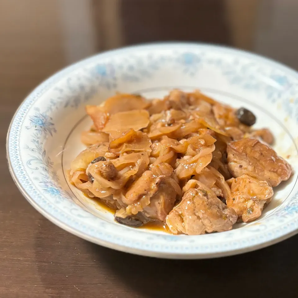 鶏肉の赤ワイン煮|あやさん