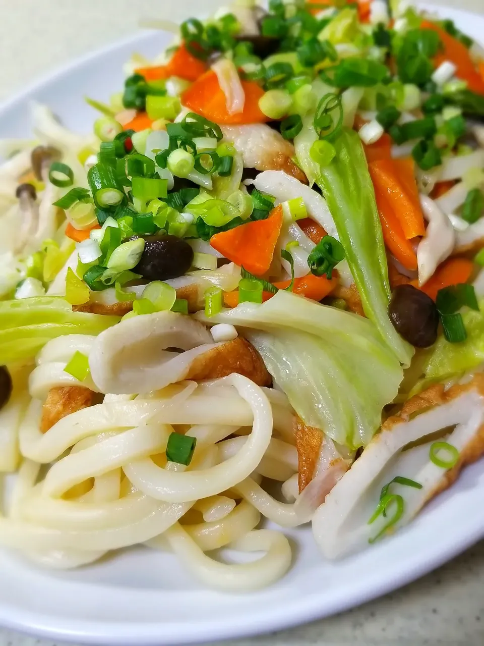 具だくさんちくわ焼きうどん|ぱんだのままんさん