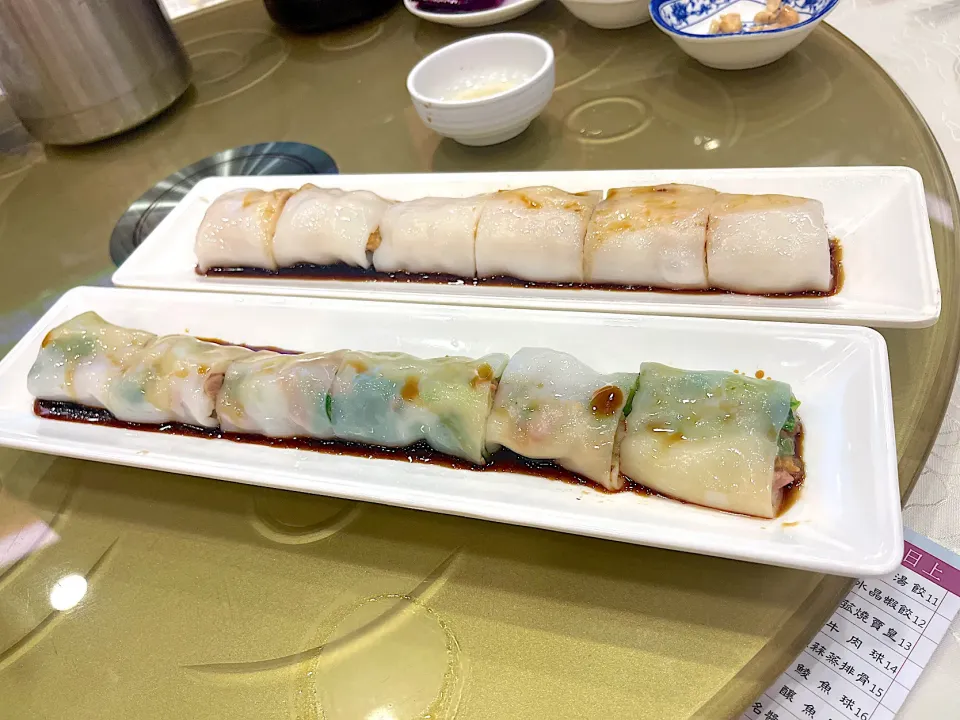 Rice rolls with shrimp and barbecued pork|skyblueさん