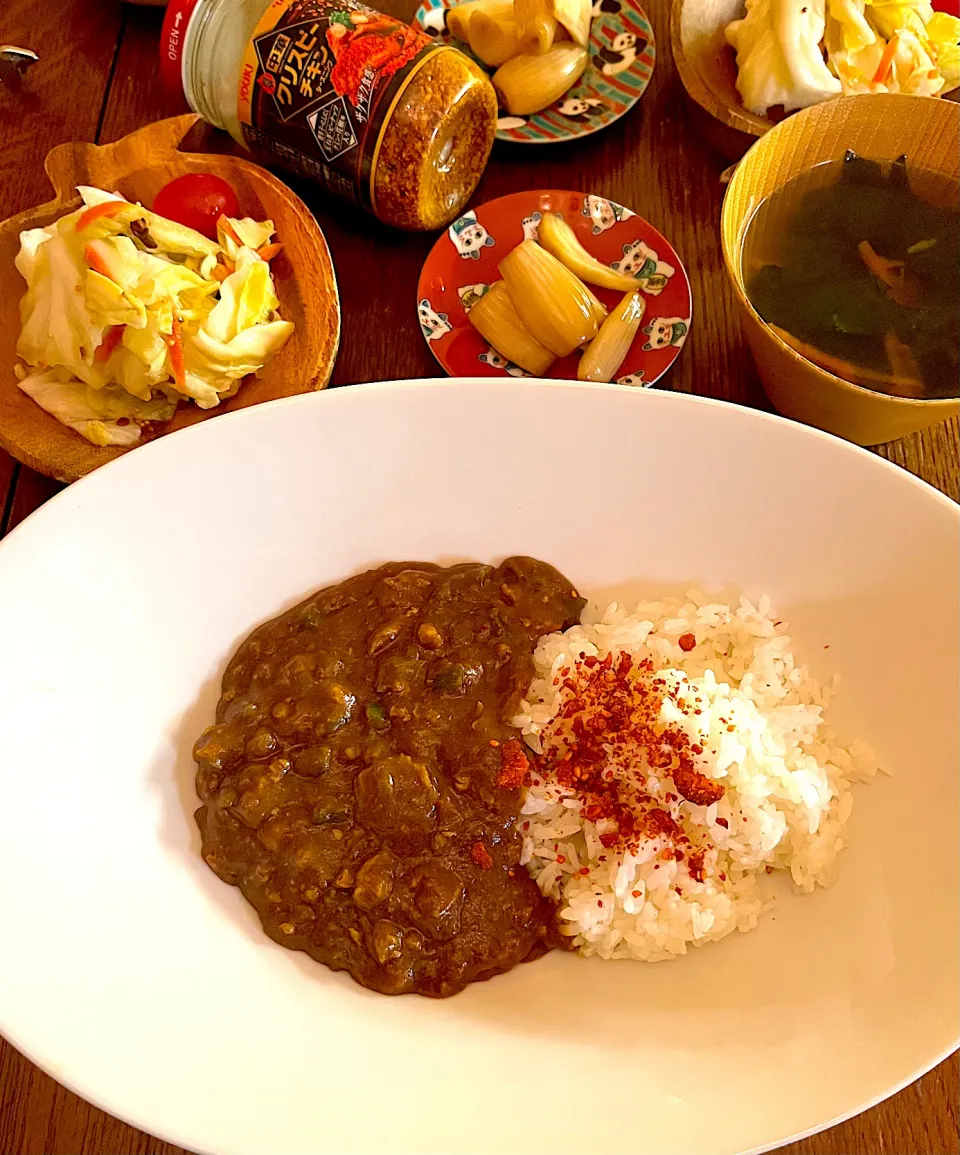 晩ごはん♯ジャワカレー♯カレーライス♯中華クリスピーチキン|小松菜さん