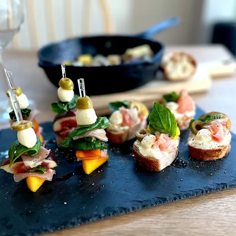 「BOSCOシーズニングオイル レモン＆オリーブオイル」を使ってみたSnapdishの料理・レシピ写真:ピンチョス＆ブルスケッタ