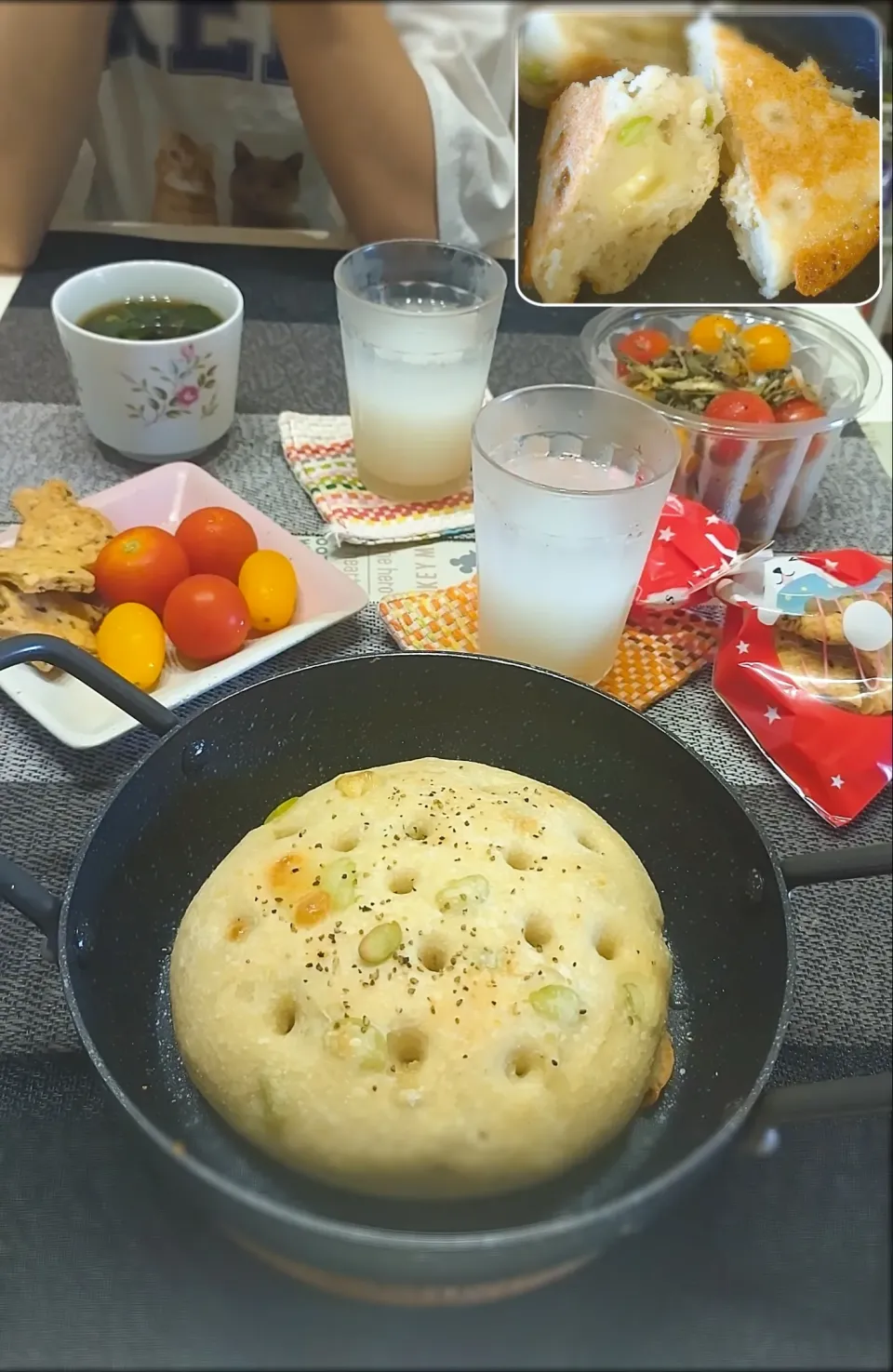 枝豆とチーズのフォカッチャ|みったんさん