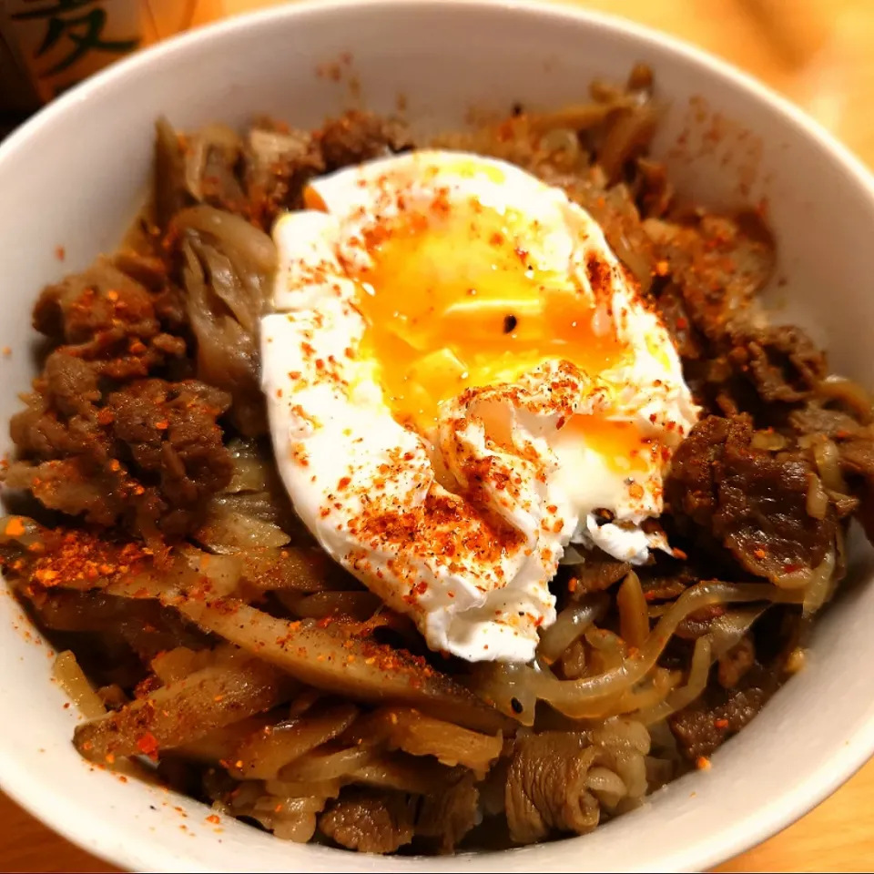 Snapdishの料理写真:ごぼうと牛肉の煮込み丼|cookingパパ五郎さん