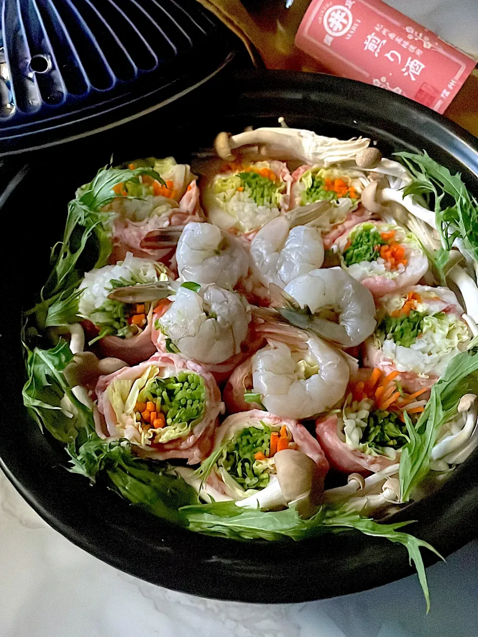 煎り酒の野菜肉巻き鍋🍲|とんちんさん