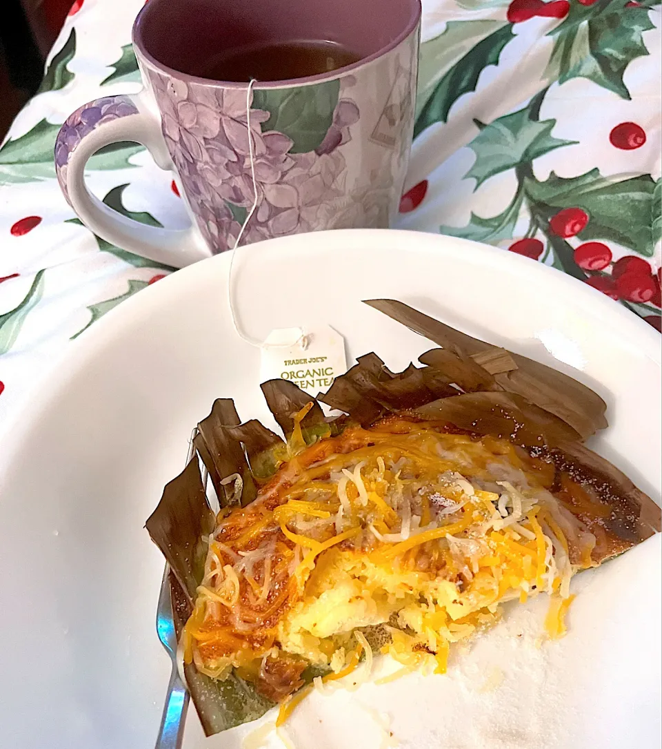 Bibingka and hot tea|🌺IAnneさん