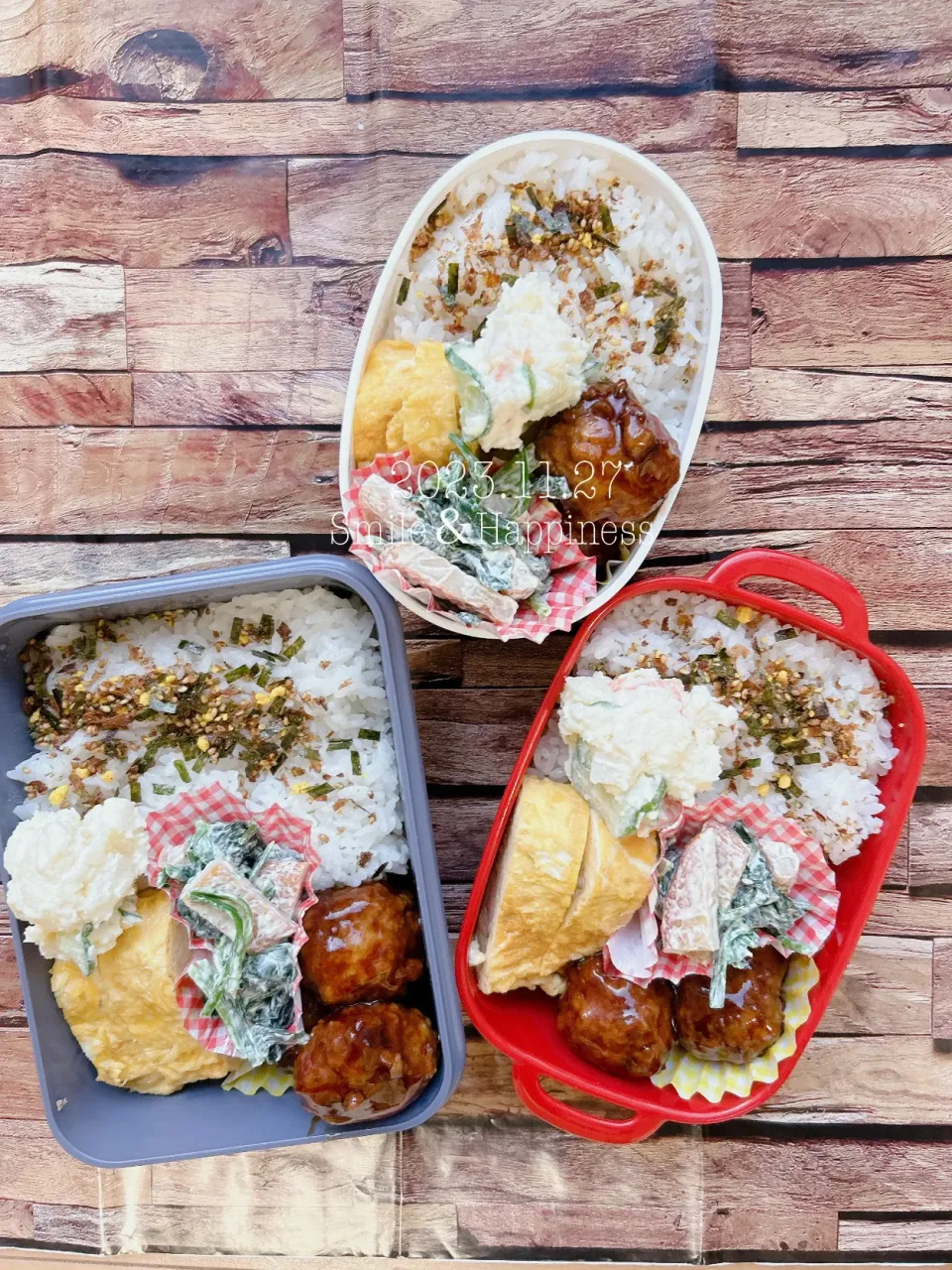 3人弁当😆|Rie Naganoさん