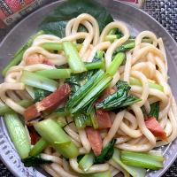 海老辣醬焼きうどん