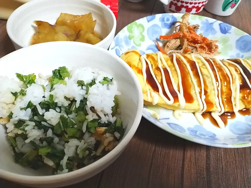 菜飯
豚平焼き
さつま芋の煮物
人参と舞茸のたらこマヨ炒め|尚さん