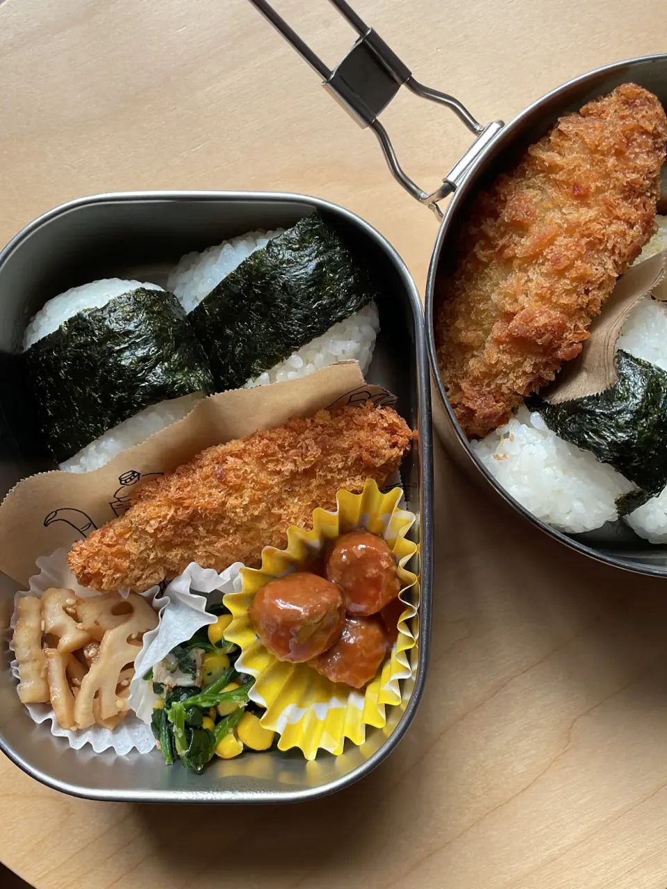 今日の高校生と中学生男子弁当|はぴたさん