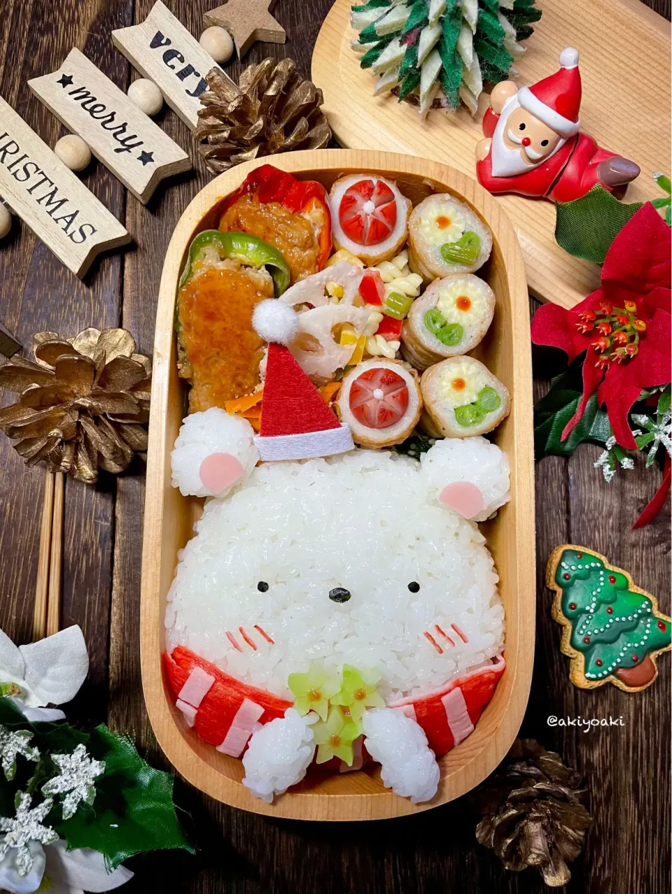 すみっコぐらしクリスマス弁当|Akiyoෆ¨̮⑅さん