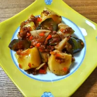 NIKuvege　そぼろ
蒸しじゃがいもの野菜そぼろ餡