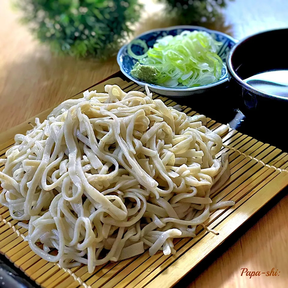 新蕎麦粉で手打ち蕎麦|パパ氏さん