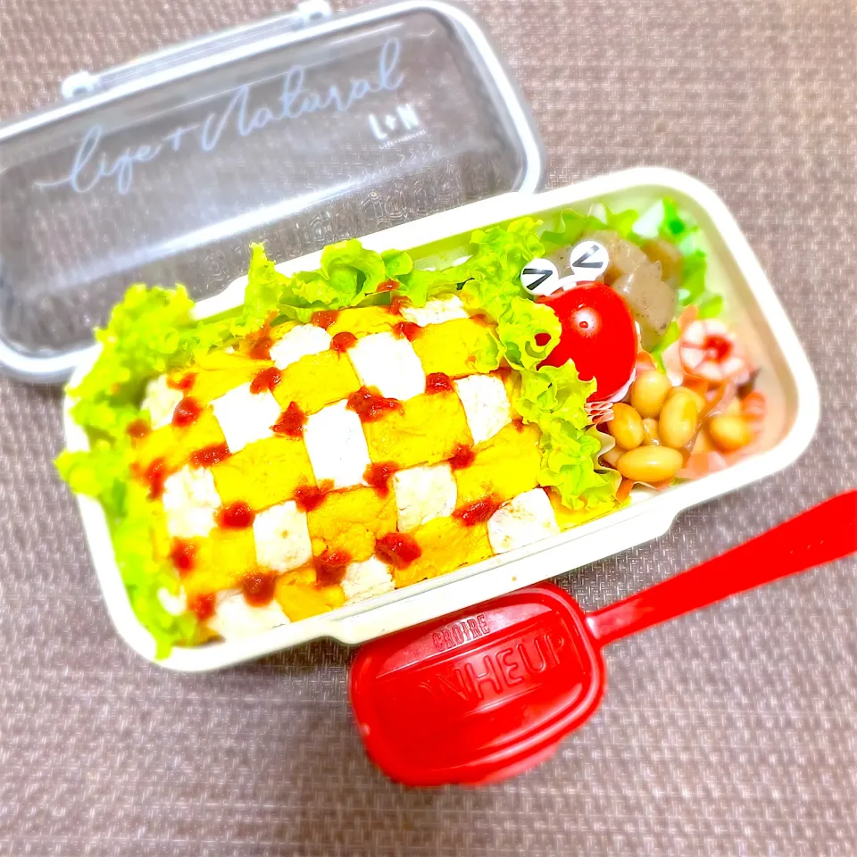 LJK弁当🍱〜オムライス・煮豆・こんにゃくポン酢煮・ソーセージ|華恋さん