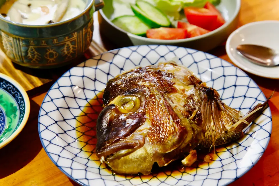 鯛のあら煮と茶碗蒸し|マユマユさん