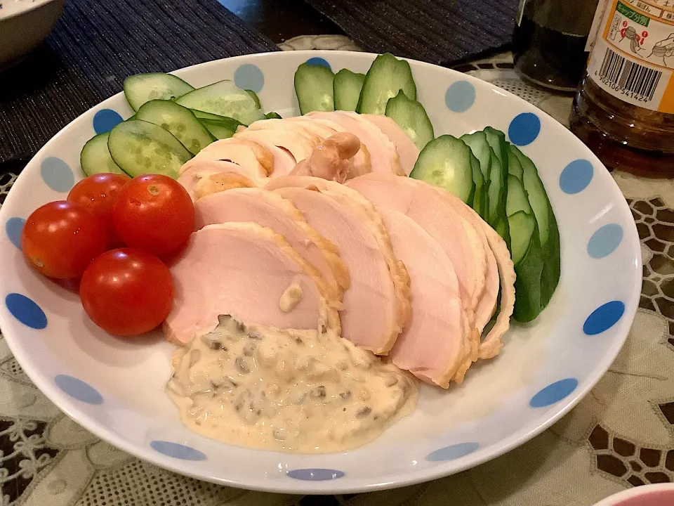 鳥チャーシューサラダ🥗😋|アライさんさん