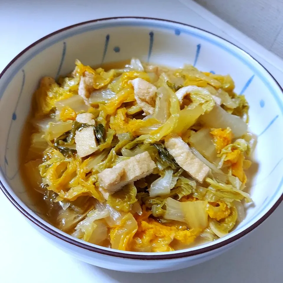 オレンジ白菜と油揚げの煮物|あかね空さん