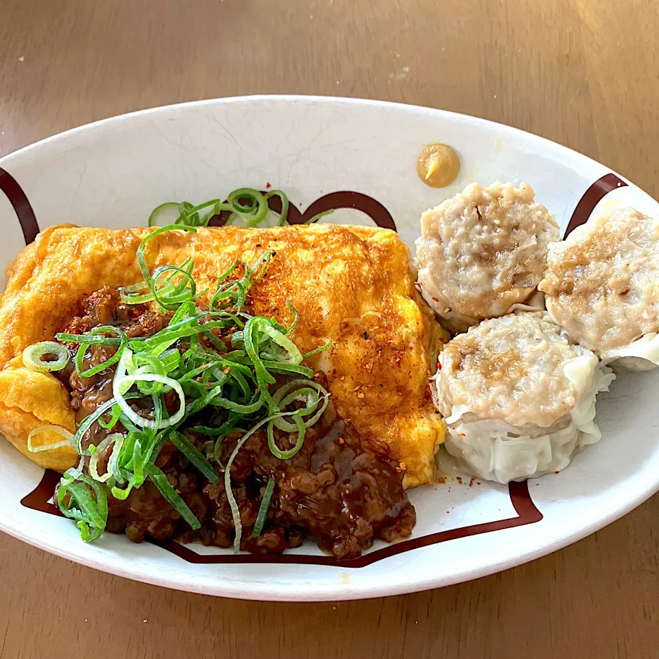 厚焼き玉子大豆ミートのせ＆焼売|KAORUNSHEEPさん