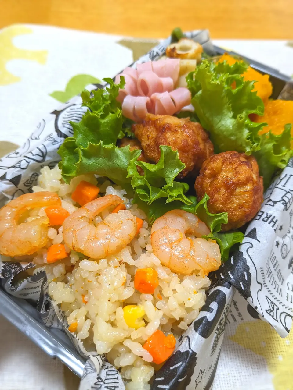 Snapdishの料理写真:ピラフ弁当🍤|きなこもちさん