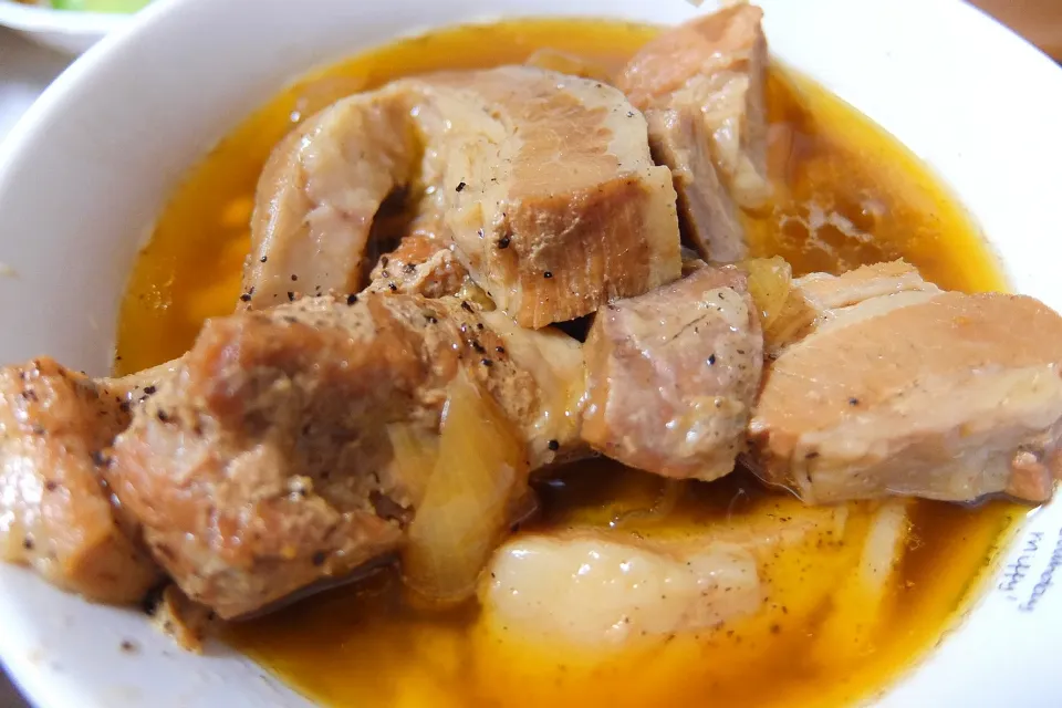 ふるさと納税の返礼品の豚角煮✨
めちゃくちゃ美味い🎊🎊🎊|深夜特急fさん