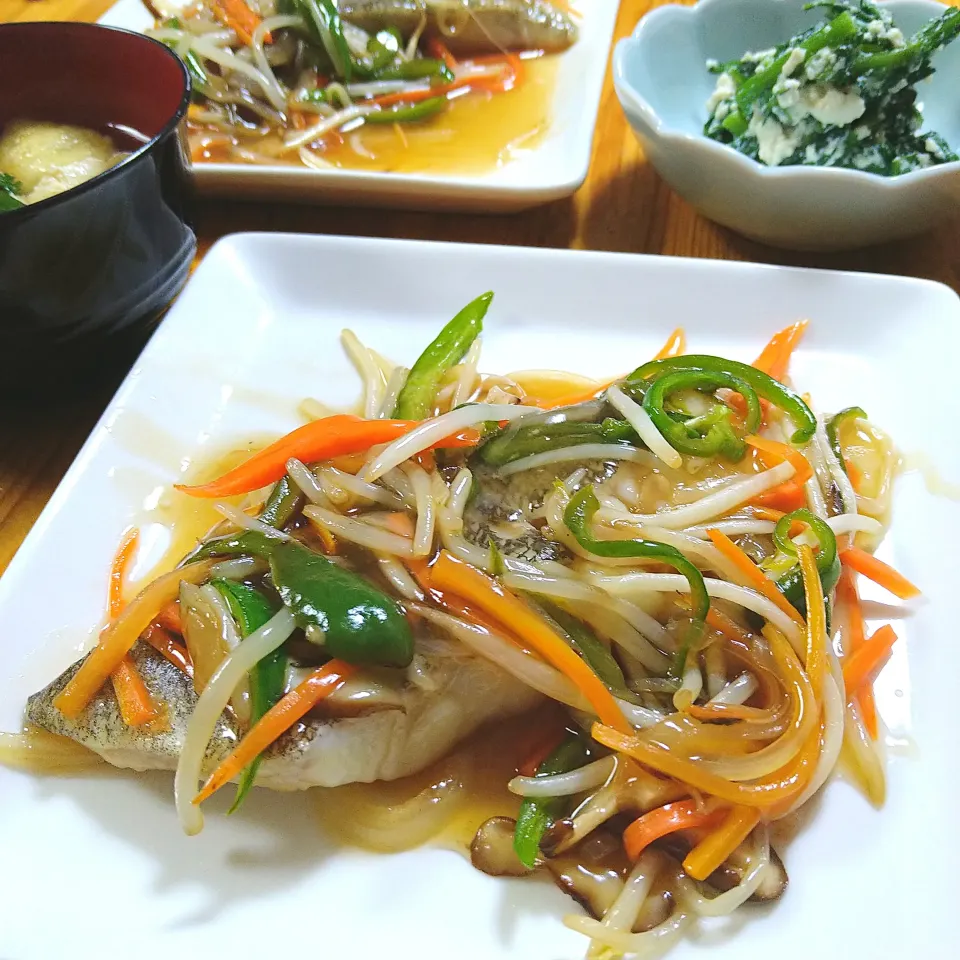 鱈のたっぷり野菜甘酢餡かけ〜|とまと🍅さん