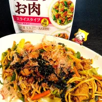 Snapdishの料理写真:大豆のお肉使って焼きそば🎵|いかぴさん