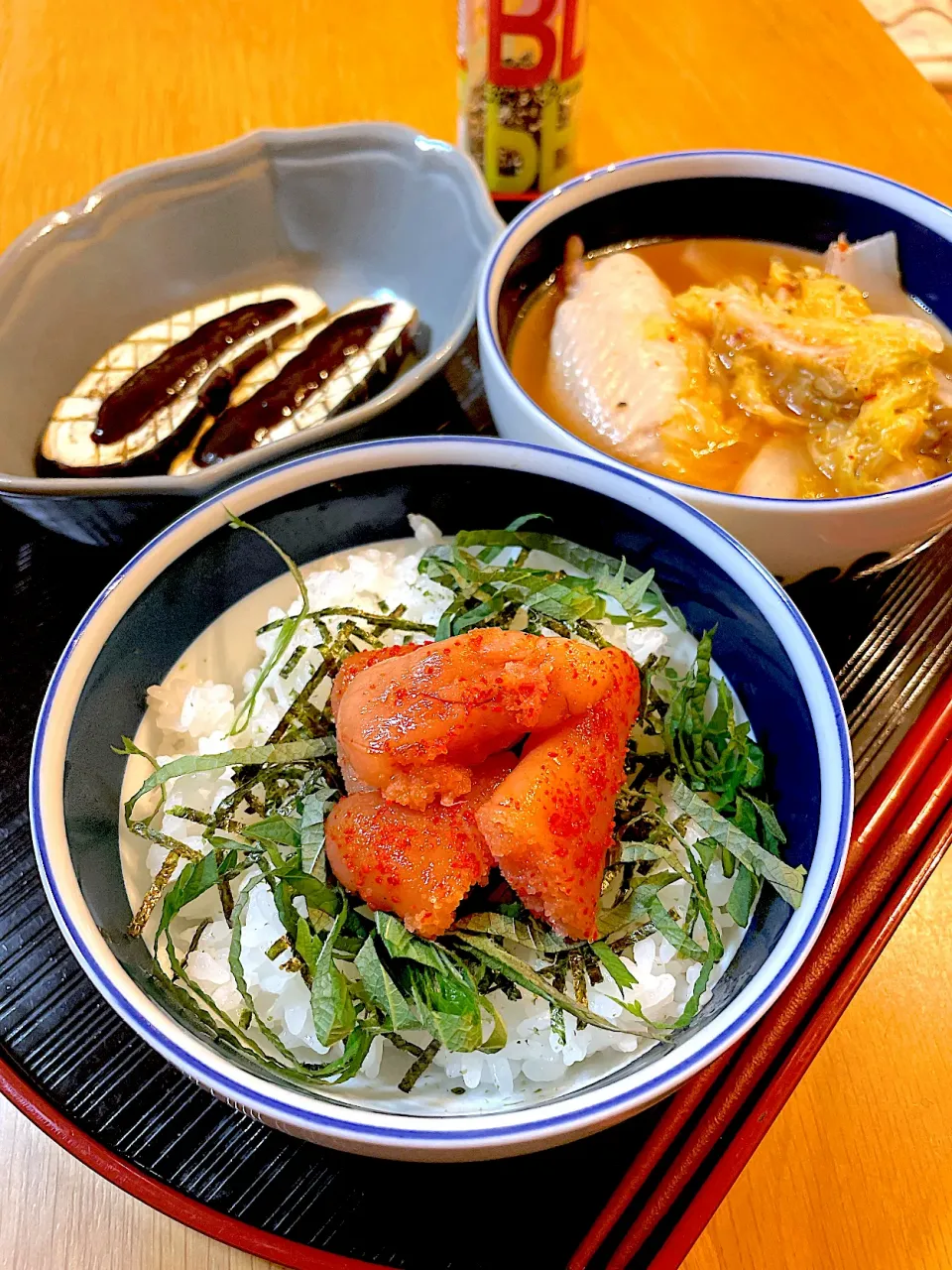 辛子明太子丼で晩御飯|Mikaさん