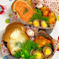 明太子とガーリックトースト弁当