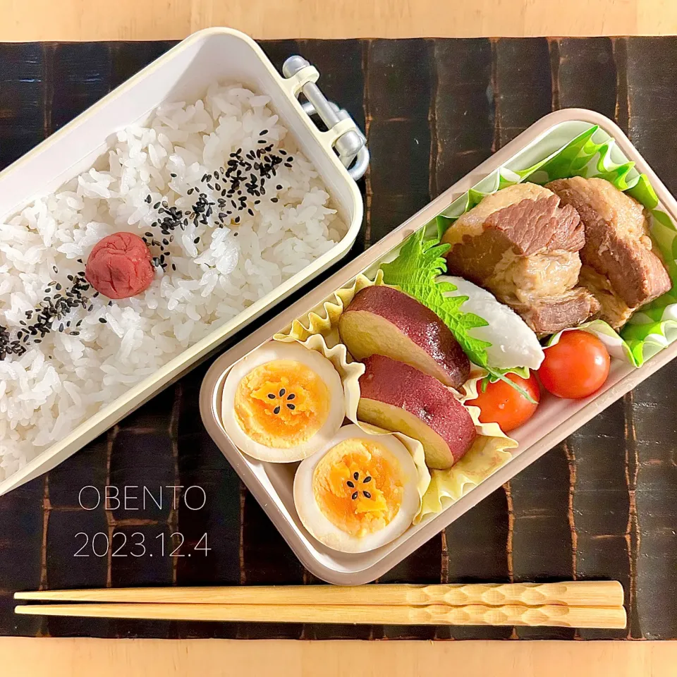 今日のお弁当♡角煮＆煮卵弁当|chikoさん