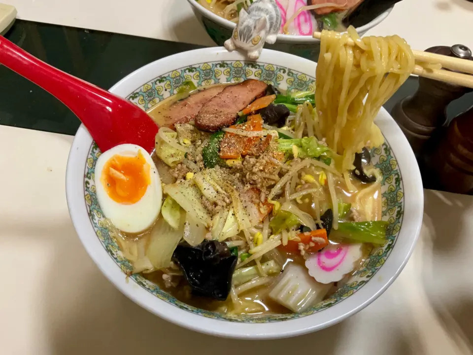 相変わらず具沢山のお家で作る味噌ラーメン|Takeshi  Nagakiさん