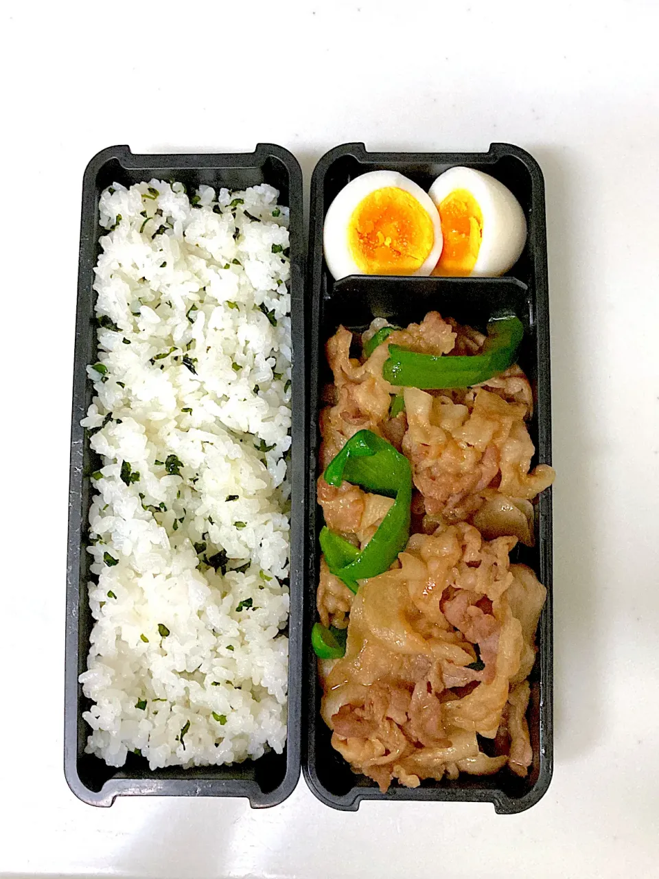 高2になった次男くんへ　豚肉とピーマンの炒め物弁当|晴れ時々弁当さん