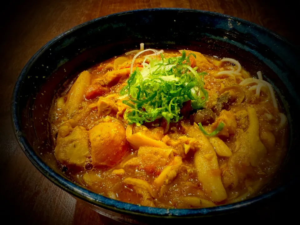 鶏ときのこのスパイス出汁カレー温めん|半田手延べそうめんの店 阿波や壱兆さん