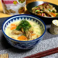 大豆お肉で酒粕汁