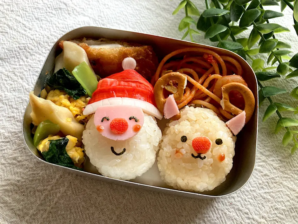 ＊クリスマス会🎄＊べびたん幼稚園お弁当＊サンタさん🎅トナカイさん🫎＊|＊抹茶＊さん