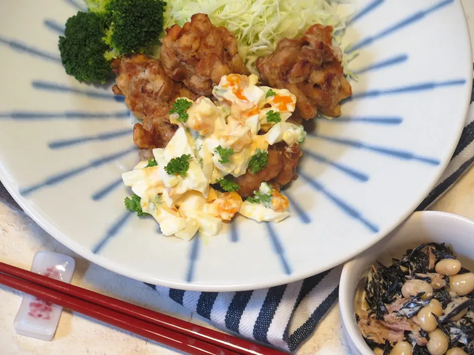 Snapdishの料理写真:大豆のお肉で唐揚げ～タルタルソース合え～|kodomoのおやつさん