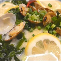 【今週の限定麺】 
麺飯食堂なかじま
浅利らーめん（900円)
＋半ライス（限定麺サービス、無料） 
＠渋谷3分
23290 (304,869)