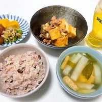 厚揚げのそぼろあんかけ&お味噌汁|tsunpunさん