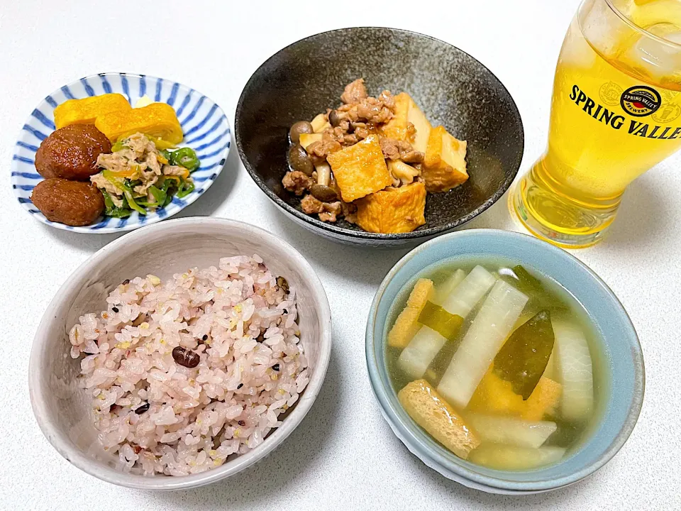 厚揚げのそぼろあんかけ&お味噌汁|tsunpunさん