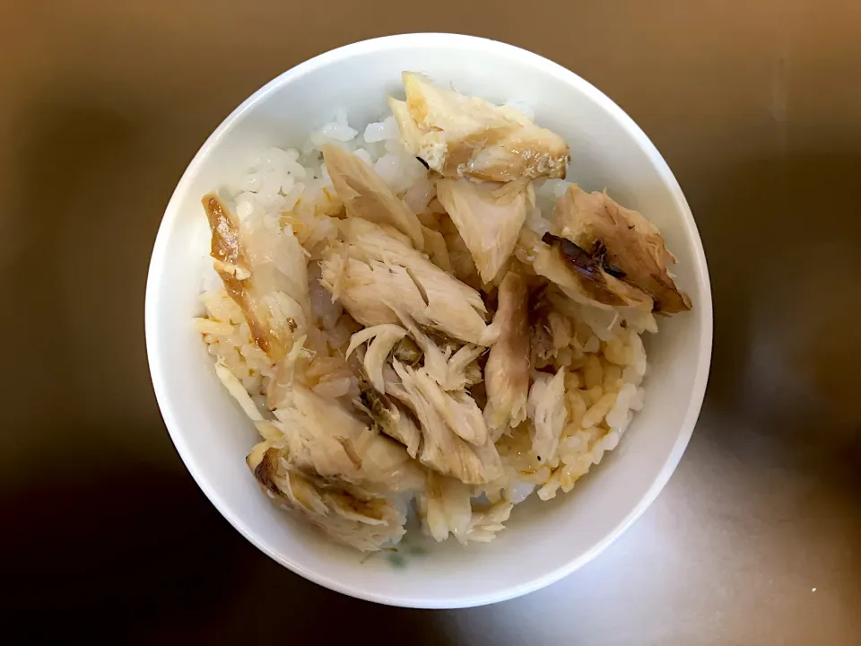 さばの塩焼き(ほぐし)ご飯|ばーさんさん