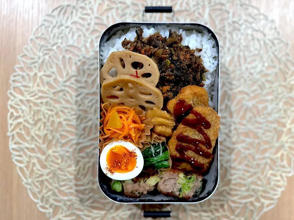 Snapdishの料理写真:娘弁当『アジフライと作り置き』|dra-kichiさん